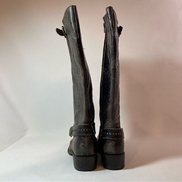 Sonora Double H Cowboy boots rugged brown patina size 7 - Picture 9 of 11